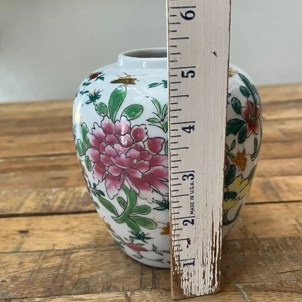 Vintage Andrea by Sadek Vase Jardiniere Flower Butterfly Made in Japan